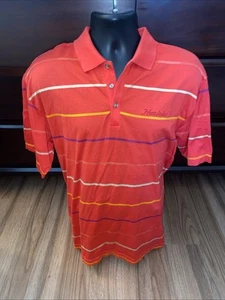 Tiger Woods Hualalai Red Striped Performance Golf Polo Men’s Size Medium - Picture 1 of 7