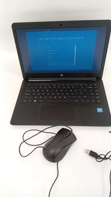 HP 14-bp059sa 14in Laptop Intel Windows 10 with Wired USB Mouse Bundle - Image 1 of 4