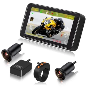 F4.5X+ Motorcycle Dashboard Camera Recorder 4.5'' LCD Waterproof with Front &... - Bild 1 von 7
