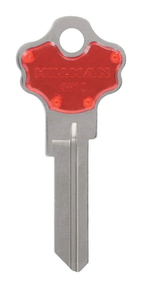 Hillman 86233 Plastic Red KW-10 Universal Single Sided Blank Key (Pack of 5) - Image 1 of 1