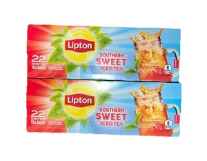 2x Lipton Southern Sweet Tea Iced Drink Mix 22 Teebeutel in Familiengröße 90,7g Box - Bild 1 von 1