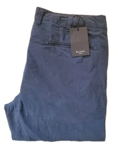 PAUL SMITH Chinos Mens W 32 L 32 Slim Blue - Cosmetic Defect Read Description - Picture 1 of 12