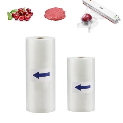 1 Roll 8"x50' + 1 Roll 11"x50' Vacuum Sealer Bags Food Saver Embossed Bag - Image 1 of 4