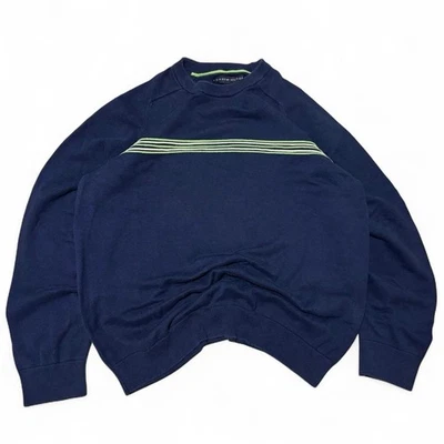 Suéter de punto a rayas horizontales azul Tommy Hilfiger vintage para hombre talla mediana Foto 1 de 4