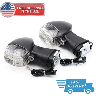 Pair Front Turn Signal Blinker For KAWASAKI NINJA ZX9R/12R ZRX1200S EX500 GPZ500 - Imagem 1 de 4