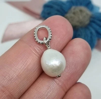 NUEVO Genuino Pandora Tratado Agua Dulce Cultivado Barroco Perla Colgante 💕     Foto 1 de 4