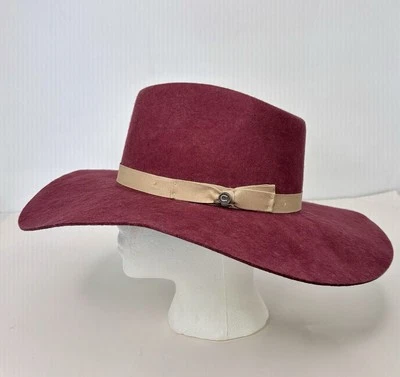  Charlie 1 Horse Highway Fashion Hat Burgundy Red Size M Wool Felt - Image 1 of 4