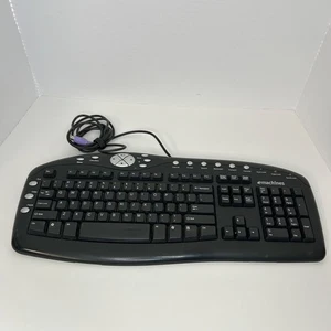 eMachines KB-0108 PS/2 Black Desktop 18 Hot Key Multimedia Keyboard - Picture 1 of 5
