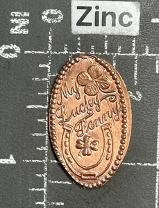 My Lucky Good Luck Penny Hufeisenklee länglich gepresst zerschlagen Penny Münze - Bild 1 von 2