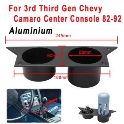 Aluminum Cup Holder Ash Tray For 3rd Third Gen Chevy Camaro Center Console 82-92 Foto 1 de 4