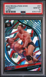 2022 Panini Revolution WWE L.A. Knight Cubic /49 #87 PSA 10 POP 1 - Picture 1 of 2