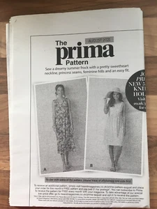 PRIMA sewing pattern SMOCK & DRESS size 10-20 unused JAN 2022 - Picture 1 of 2