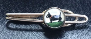 Barra de clip de vidrio Essex reverso Scottish Terrier pintada de colección - Imagen 1 de 7