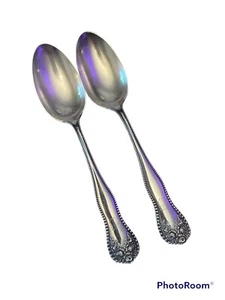 Set of Two Sterling Silver Spoons in Lancaster Pattern By Gorham, "M" Mono - Picture 1 of 4