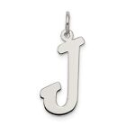 Sterling Silver Large Script Initial Letter J Charm Jewerly 21mm x 11mm