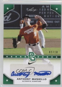 2015 Leaf Perfect Game National Showcase Green /10 Anthony Masiello #PG-AM2 Auto
