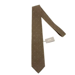 Tom Ford NWT Neck Tie in Olive Green with Tan Polka Dots Silk and Wool Blend - Picture 1 of 8