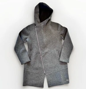Betsey Johnson Performance Asymmetrical Scuba Hoodie Women's Large Gray - Picture 1 of 5