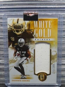 2023 Gold Standard Davante Adams White Gold Jersey #123/299 Raiders