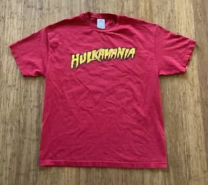 2002 WWE Hulk Hogan Hulkamania Is Still Runnin' Wild rotes Shirt Wrestling WWF XL - Bild 1 von 15