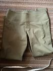 womens uniqlo leggings AIRism Olive Green side pockets Size L