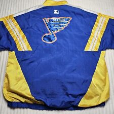 St Louis Blues NHL Jacket Mens Medium Hoodie Coat Hockey Waffle Sherpa  Lined