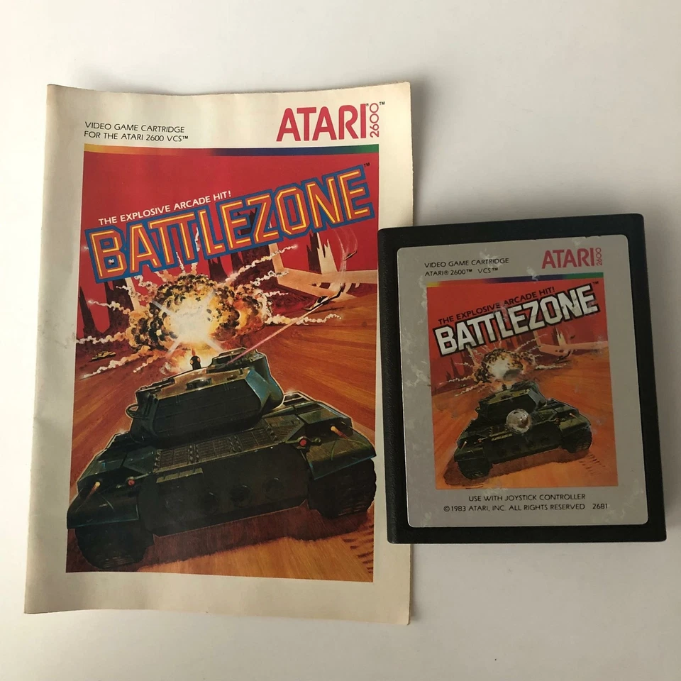 BATTLEZONE Atari 2600 2681 Original Game Cartridge and Manual - Image 1 of 1