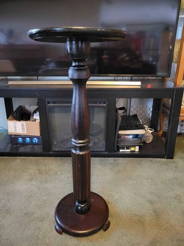 Antique Mahogany Pedestal Fern Plant Stand 36" Tall x 14" Wide Cover