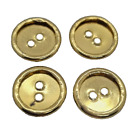  Brass Colour Vintage Buttons Pack of 4 2 Hole Fastener  2 cm 20 mm Free P&P
