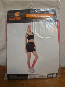Aerobic Accessories Pink Costume Halloween Workout Leg Warmers Theatre 80s New - Picture 1 of 2
