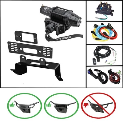 Kit de montaje y cabrestante ancho de asalto KFI AS-50WX 5000 lb se adapta a varios Polaris Ranger Foto 1 de 4