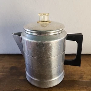 Percolador de café de aluminio Comet vintage de 4-7 tazas HECHO EN EE. UU. - Imagen 1 de 9