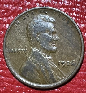 1926 Lincoln Wheat Cent Holzmaserung unsachgemäße Legierung Mischfehler einzigartige Münze - Bild 1 von 4