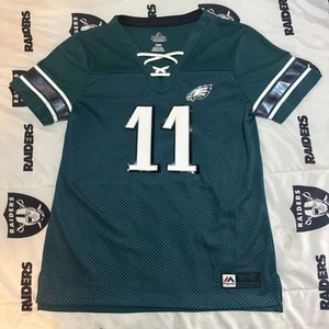 Majestic NFL Carsen Wentz #11 Eagles Jersey Shirt Laces Women's Medium Football - Picture 1 of 12