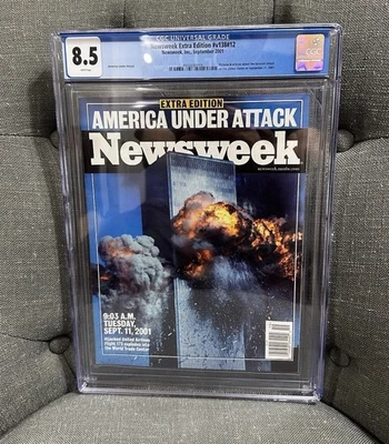 Newsweek Magazine Sept Extra Edition 9/11 V138 #12 America Under Attack CGC 8.5 - Image 1 of 2