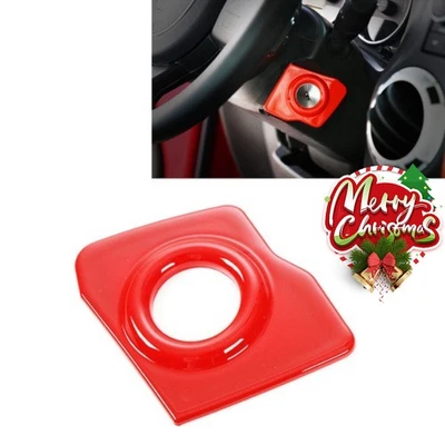 Interruptor de encendido interior rojo embellecedor de marco de llave de arranque para Jeep Wrangler JK 2011-17 Foto 1 de 4