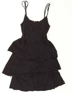ROXY Womens Sleeveless Tiered Dress UK 14 Large Black Cotton GV01 - Picture 1 of 3