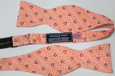 VINEYARD VINES HERRADURAS NARANJA SEDA HOMBRE PAJARITA W: 3 3/4" POR L:60" Foto 1 de 4