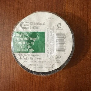 Vinyl Electrical Tape 3/4” X 60” Commercial Electric - Picture 1 of 3
