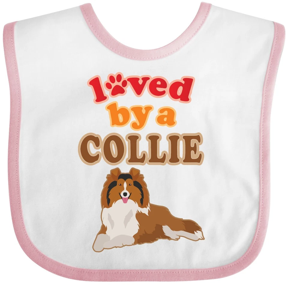 Inktastic Rough Collie perro bebé babero cachorro pastoreo agilidad ropa escocesa Foto 1 de 1