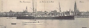 België - ANTWERPEN - De haven - PANORAMISCH POSTKAART - Uitg. G. Hermans 10D - Bild 1 von 2