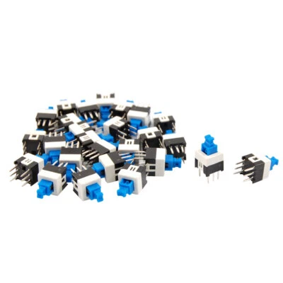 40pcs 7x 7mm PCB Momentary Push Button Tact Taktile Schalter non-lock 6-Pin DIP