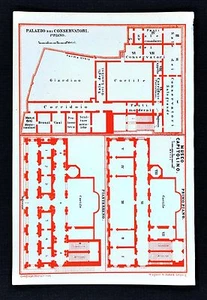 1904 Wagner Debes Map - Museo Capitolino & Palazzo dei Conservatori - Rome Italy - Picture 1 of 1