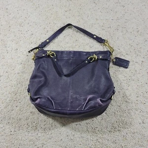 Coach Leather Purse Hobo Brooke Handbag G1120-14142M dark purple - Picture 1 of 11
