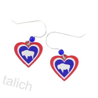 Pendientes Sienna Sky Bandera del Estado de Wyoming Corazón Ligeros Únicos Hechos a Mano en EE. UU. Foto 1 de 4