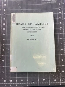 Familienoberhäupter - Zweite Volkszählung USA 1800 Vermont - große weiche Abdeckung - Bild 1 von 6