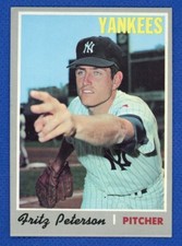 1970 Topps Set-Break #142 Fritz Peterson New York Yankees EX-EXMT