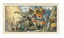 Tea Card 1964. Historical Scenes. Hannibal crossing the Alps by elephant