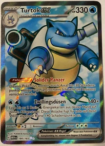 Pokemon Turtok ex Full Art | Deutsch 184/165 Karmesin & Purpur 151 | Near Mint - Bild 1 von 2