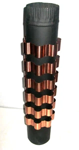 Copper stovepipe Heat Exchanger Stove Pipe Reclaim Radiators 3.6 " dia. Set of 6 - Picture 1 of 6